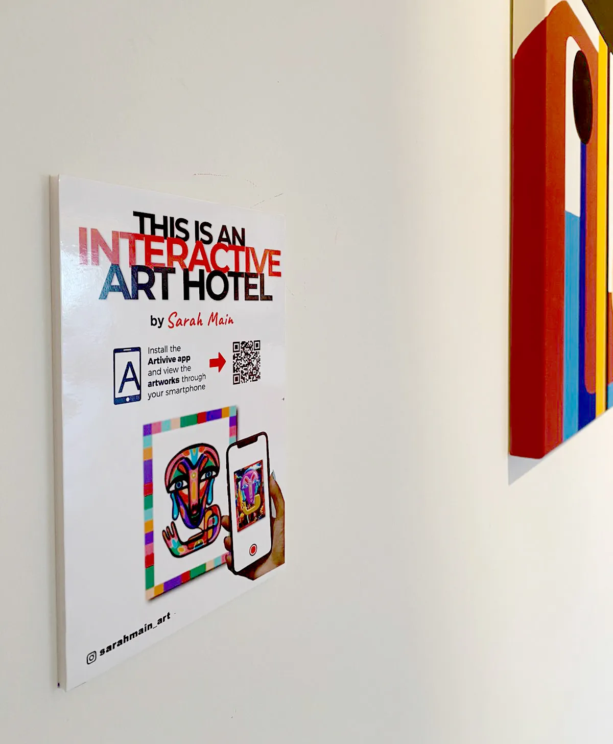 Interactive art in hotel